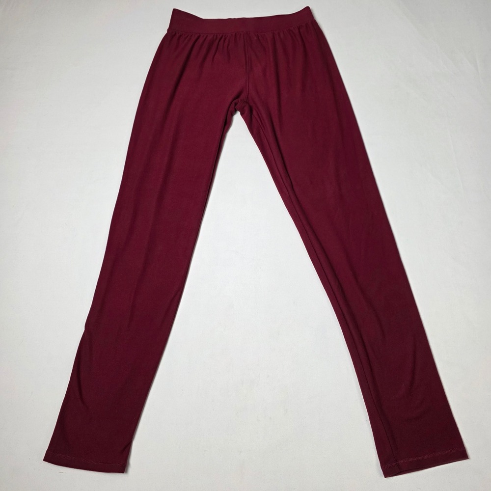 Maurices Leggings Women S‎ Burgundy Stretch Elastic Waist Full Length Slim Fit
